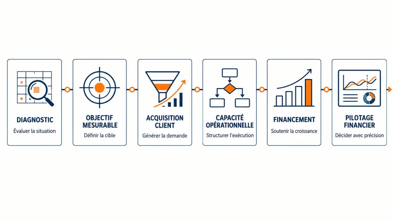 Parcours du développement d'entreprise : diagnostic, acquisition, financement et pilotage