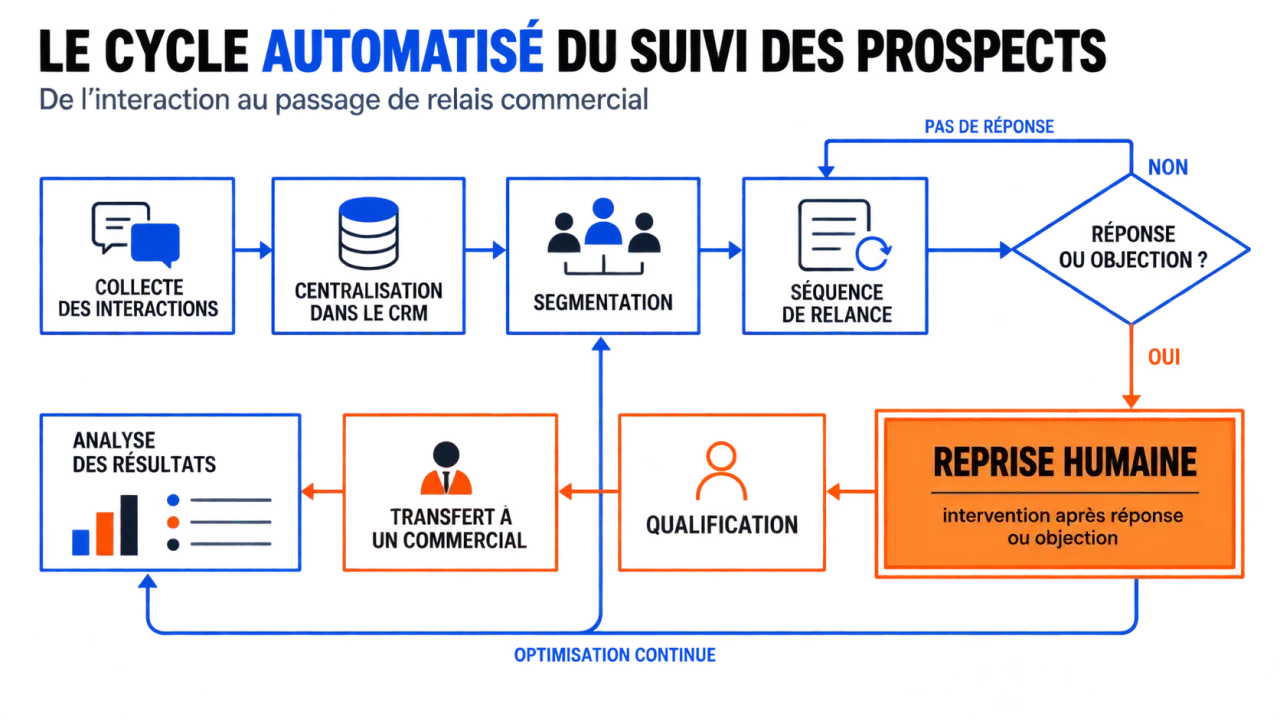 Automatisation du suivi des prospects et gain de temps dans un workflow CRM