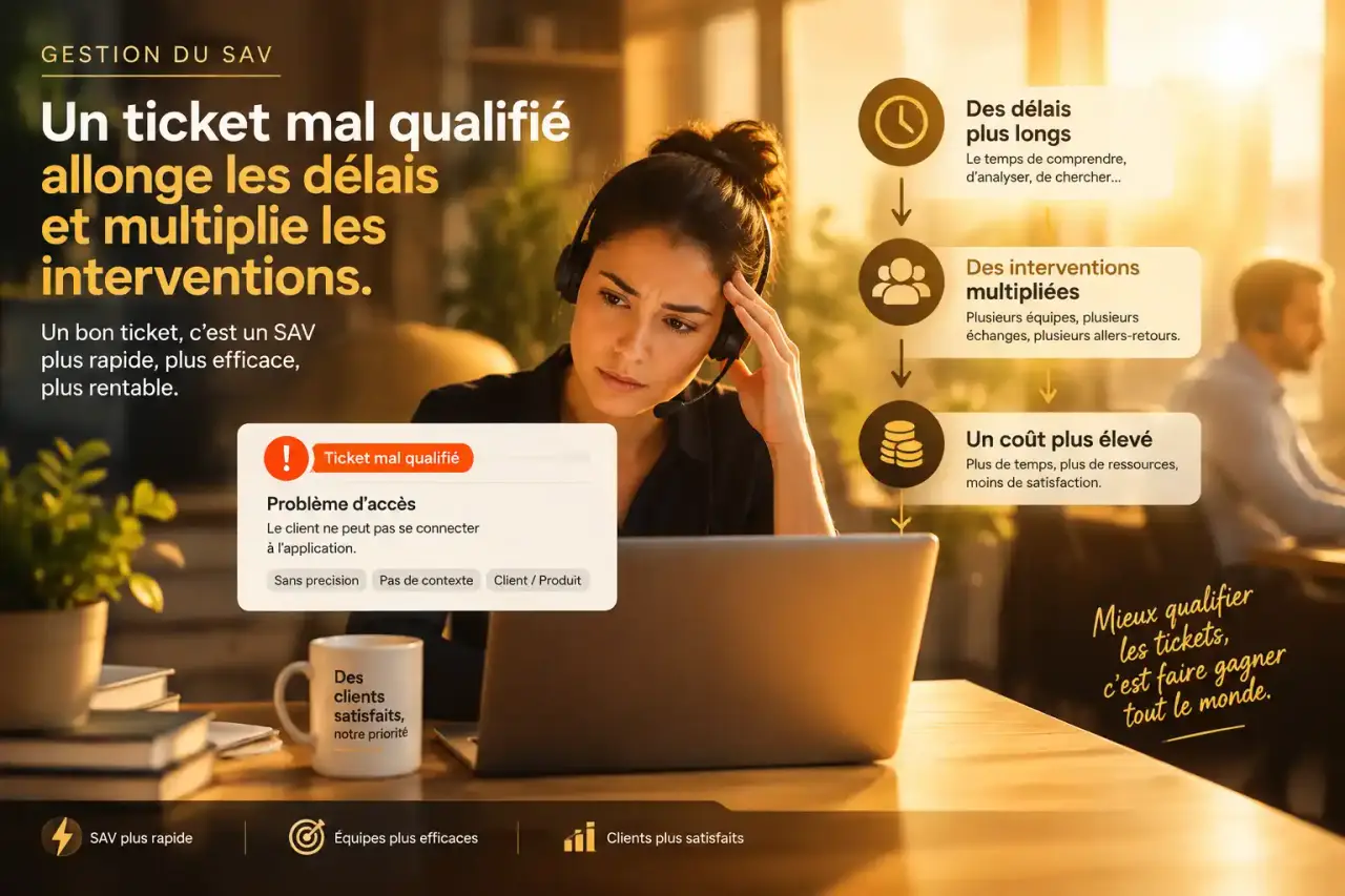 Gestion du SAV : un ticket mal qualifié allonge les délais et multiplie les interventions