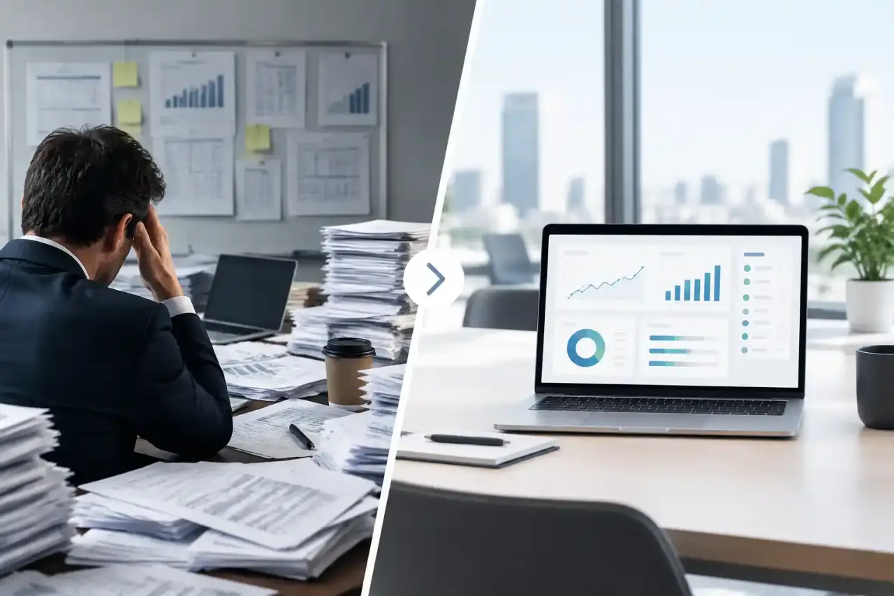 Tableau de bord stratégique présentant des indicateurs de performance d'entreprise