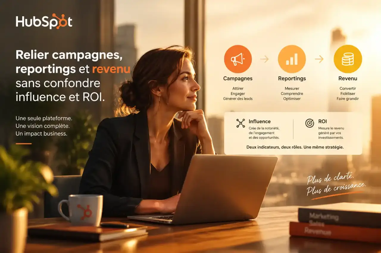HubSpot : relier campagnes, reportings et revenu sans confondre influence et ROI