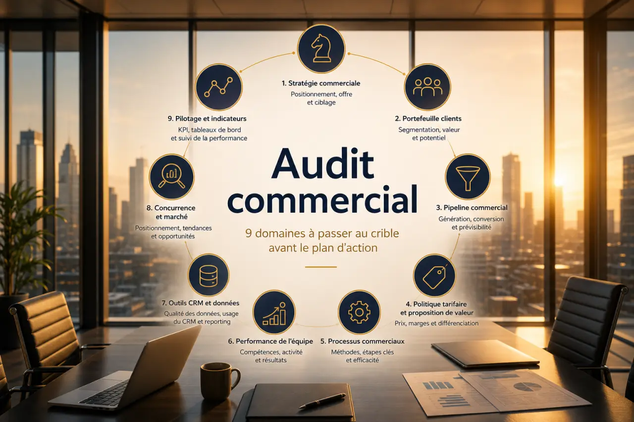 Audit commercial : 9 domaines à passer au crible avant le plan d’action