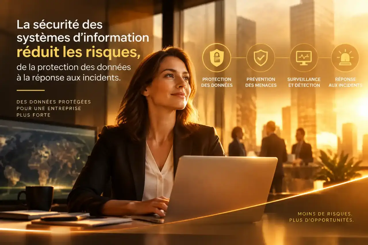 La sécurité des systèmes d’information réduit les risques, de la protection des données à la réponse aux incidents